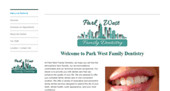 Desktop Screenshot of parkwestfamilydental.com