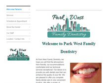 Tablet Screenshot of parkwestfamilydental.com